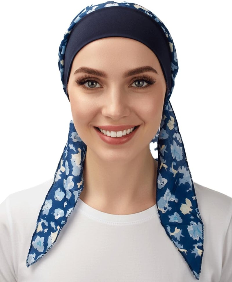 FADACHY Chemo Headwear for Women,Chemo Caps Lightweight for Summer with Head Scarf,Silky Soft Hair Turbans Fashion - Image 1
